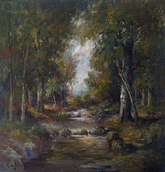 unknow artist River in a forest China oil painting art